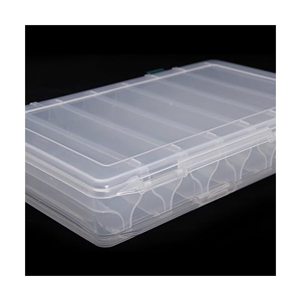 docooler-271847CM-Double-Sided-High-Strength-Transparent-Visible-Plastic-Fishing-Lure-Box-14-Compartments-with-Drain-Hole-Fishing-Tackle
