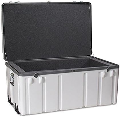 Armacase Shipping Case, Wheeled Lined Foam White 26.5 Inchx26.5 Inchx16 Inch