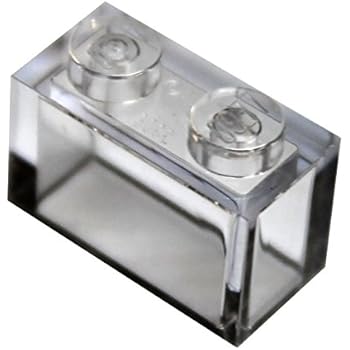 LEGO Parts and Pieces: Trans-Clear (Transparent Clear) 1x2 Brick x50