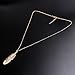 Women Vintage Feather Pendant Necklace, Cheesea Long Chain Necklace Sweater Statement Angel Jewelry (Gold)