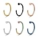 Likimar 18G 316L Stainless Steel Nose Rings Hoop Nose Piercing Body Jewelry (6PCS)-8mm