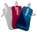 Clever Creations Collapsible Sports Water Bottle 3 Pack, Foldable Leak Proof Travel Bottles for Camping and Hiking, 480 mL Capacity, Blue, Pink, and White