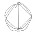 Fashion 21 Silver Tone Womens Tear Drop Rhinestone Accent Head Chain Jewelry IHC1032R