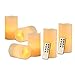 Kohree Flameless Candles Led Candles Lights Remote Control Candles with Timer, Real Wax Pillars Battery Operated (Pack of 6)