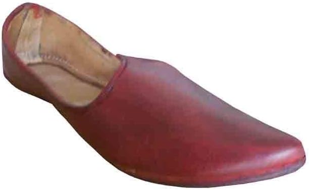 Men Shoes Indian Handmade Leather Casual Jalsa Flip-Flops Cherry Jutties