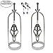 Clover Nipple Clamps Breasts Cage - Heavy Duty Flirt Metal Clover Breasts Cage Torture Nipple Clips (Silver)