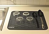Silicone Dish Drying Mat By COOWIND- with Bonus Pot Trivet and S Hook-Extra Large 17.8