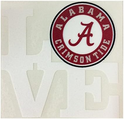 Alabama Crimson Tide Love Mini Decal with Seal Logo