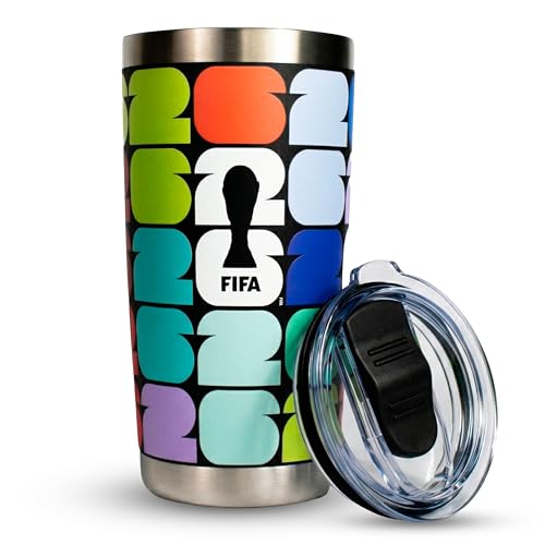 NORDAY | Termos para Café Tumbler 20 oz Selección Mexicana Oficial FIFA 2026 | Vaso Térmico Acero Inoxidable 600 ml | Tapa Antiderrame | Frío 24h Caliente 8h | Licencia Oficial MX Clásico (Multicolor)