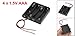uxcell Black 4 x 1.5V AAA Battery Batteries Holder Case w Wire Leads