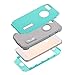 iPhone SE Case, Pandawell™ Shockproof Hybrid High Impact Hard Plastic+Soft Silicon Rubber Armor Defender Case Cover for Apple iPhone SE (Mint Green/Grey)
