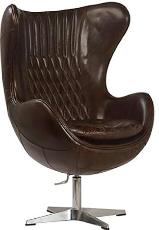 Amazon Com Egg Chair Dovetail Basco Antique Dark Brown New