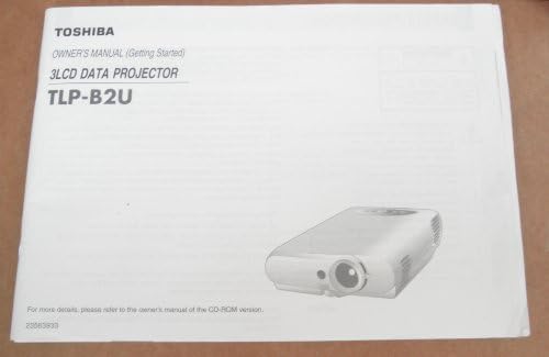 Owner's Manual Booklet for Toshiba TLP-B2U 3LCD Data Projectors