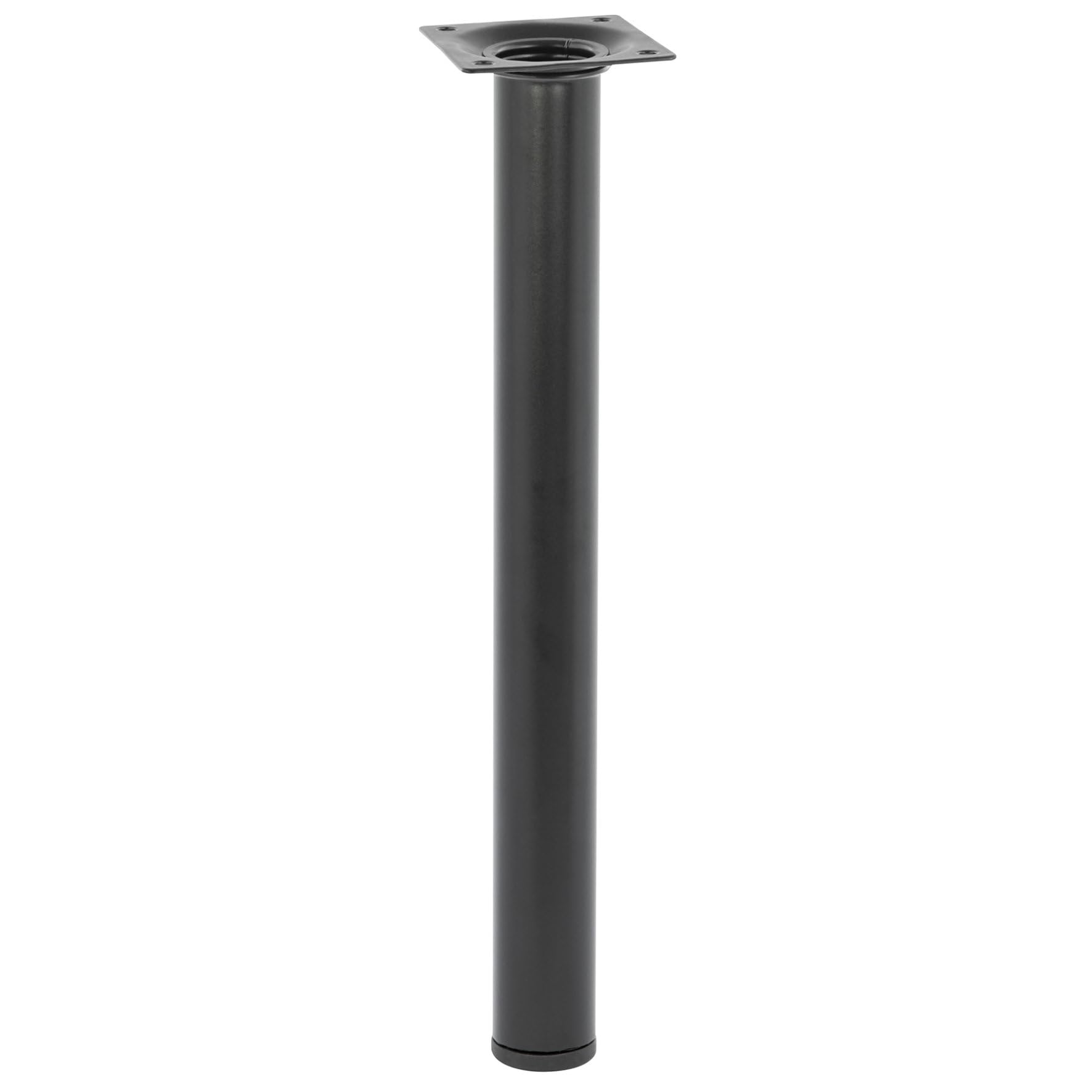 WAGNER Classic Retro 12103001 Furniture Leg Diameter 30 x 300 mm Integrated Screw-On Plate 60 x 60 mm Internal Thread Diameter 10 mm Powder-Coated Steel Black — image 1