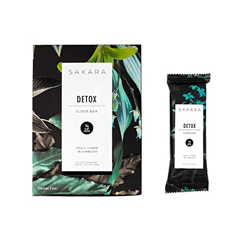 Protein Bar with Blue Spirulina, Vanilla, and Cashews, Vegan Detox Bar