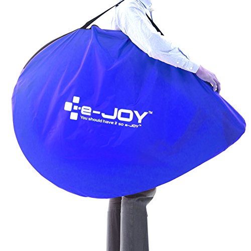 e-joy Porpora Portable Instant Pop-Up Soccer Goal, Nets, Kids Soccer Training Target, Foldable Collapsible Soccer Goals (Set of 2 In Carry Bag Include Cones and Pump), 48'' L x 32'' H x 32'' W, Blue