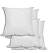 Set of 4 - 18 x 18 Premium Hypoallergenic Stuffer Pillow Insert Sham Square Form Polyester, Standard / White - MADE IN USA
