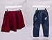 Nature Smile 11.8'' Kids Baby Toddler Children Solid Wooden Pants Hangers,Wood Skirts Hangers,Trousers Bottom Hangers with 2-Adjustable Clips Anti-Rust Hook Pack of 10 (White)