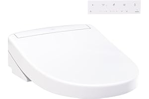 TOTO® WASHLET® S5 Electronic Bidet Toilet Seat with Instantaneous Water Heating, PREMIST and EWATER+ Wand Cleaning, Round, Cotton White - SW3445#01