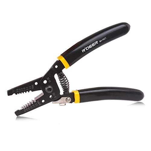 Precision Wire Stripper, 6.5 inch Professional Wire Stripper/Cutter for 10-20 AWG Solid and (0.8-2.6mm) Stranded Wire - Thumbnail 6