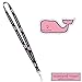 Vineyard Vines Preppy Key Chain ID Lanyard For Badge and Keys BUNDLE with Pink Whale Sticker