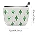 iSuperb Pack of 4 Canvas Coin Purse Change Cash Bag Cute Cactus Pattern Oxford Liner Small Purse Wallets with Zipper 4.7x1.3x3.3 inch