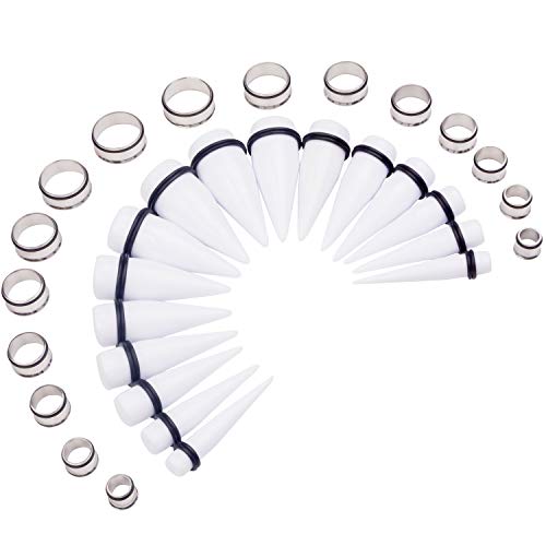 32 PCS 00G inch Taper Kit Gauge Ear Stretching Kit Stainless