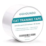 HOUNDO Anti-Scratch Cat Training Tape, Cat Scratch Deterrent Tape - Quickly Stop and Prevent Cat from Scratching Furniture, Couch, Carpet, Chair, Sofa, Rug, and Door