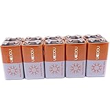 9V Carbon-Zinc Super Heavy-Duty Battery Single Time Use 6F22 Block (10 Batteries)