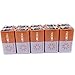 9V Carbon-Zinc Super Heavy-Duty Battery Single Time Use 6F22 Block (10 Batteries)
