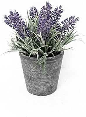 Artificial PVC Flowers Lavender Plant in Pot for Home Dining Table Wedding Decor