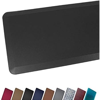 Anti Fatigue Comfort Floor Mat by Sky Mats -Commercial Grade Quality Perfect for Standup Desks, Kitchens, and Garages - Relieves Foot, Knee, and Back Pain (20x39x3/4-Inch, Black)