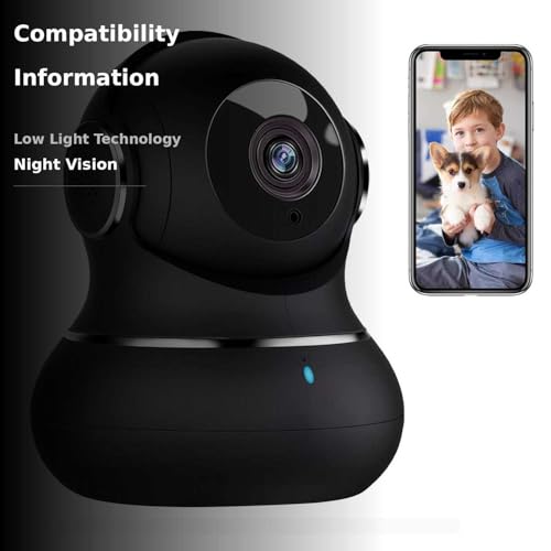 litokam 2K Indoor Security Camera, 360° Cameras for Home Security Indoor with Motion Detection, Pet Cam with Phone App, Baby Monitor-Night Vision - View 3