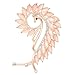 Peacock Ear Cuffs Pink Cat Eye Stone Ear Wrap Art Deco Non Pierced Earring for Left Side Ear