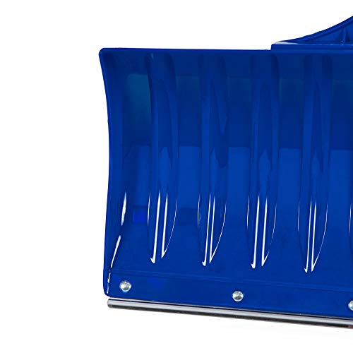Earthway Contractor 36 Inch Handle Plastic Snow Pusher Shovel with 26 Inch Wide Blade with Steel Scraper - Thumbnail 2