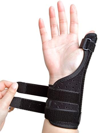 Thumb Splint for Tendonitis with Built-in Splint for Arthritis, Carpal Tunnel and Sprains. Anti-inflammatory, Natural Pain Relief for Thumbs, Fully Adjustable
