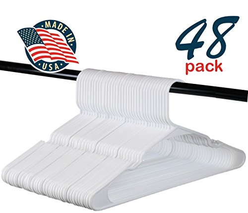 Notched Plastic Hangers (Notched Hangers) SET OF 48