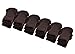 Outgeek 24 Count Brown Round Furniture Feet Socks, Fabric Chair Leg Floor Protectors