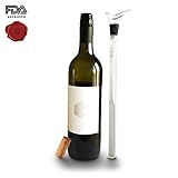Wine Champagne Chiller Stick, Champagne Wine Aerator and Pourer, 3-in-1 Wine Champagne Chiller Stopper, Cooling Beverage - Bonus Cocktail Recipes eBook - Best Gift for Wine Champagne Enthusiasts