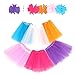 LYLKD 6Pcs Tutus for Girls Princess Ballet Tulle Skirt Dress Up Costumes(2-8T)