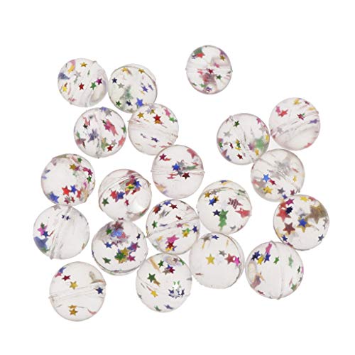 20pcs Bouncy Balls Clear Star Bouncy Balls Kids Toy Magic Props Birthday Party Bag Fillers - Thumbnail 2