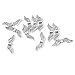 Zuoyou 50 pcs 20mm Angel Wing Spacer Metal Beads DIY for Bracelets Necklace Silver