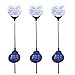 Sogrand Solar Lights Outdoor Garden Decorations Decorative Stake Light Landscape Home Decor Crackle Glass Globe Stakes Deal of The Day Prime Today 3 Color LED Lighting for Outside Yard Patio 3Pack