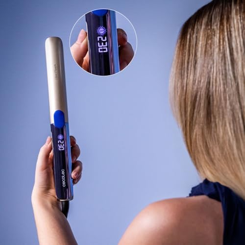 Lisseur avec Infrarouge et Plaques Vibrantes Lisse i-Twerk Pro Elite. Revêtement Céramique et Tourmaline, Technologie Ionique, Température 160°-260°C, Chauffage Rapide, Écran