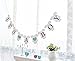 Wartoon Baby Shower It is a Boy Banner Set, Happy Birthday Paper Hanging Banner Decoration Flags and 12 Paper Pom Poms for Baby Shower Party Photo Props