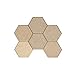 Aspect Peel and Stick Backsplash 12inx4in Honeycomb Champagne Matted Metal Tile Sample for Kitchen and Bathrooms