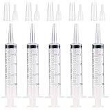 HAKACC Disposable Syringe, 5PCS 20ml Feeding Syringe Sterile Package