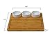 Bamboo Cheese Board And meat Serving Platter - With 3 Removable Ceramic Bowls Server Set. For Salads And Appetizers. Perfect Gift Idea Life Time Warranty, By House Ur Home