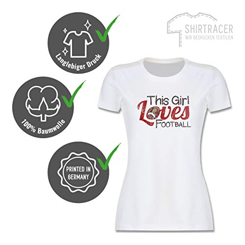 beVintage-Football-This-Girl-Loves-Football-Vintage-Look-tailliertes-Damen-Frauen-Rundhals-T-Shirt
