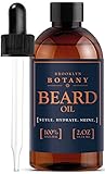 Moroccan Beard Oil & Leave-In Conditioner 2 oz - 100% Pure & Natural, Lightly Scented - with Organic Argan Oil - Brooklyn Botany